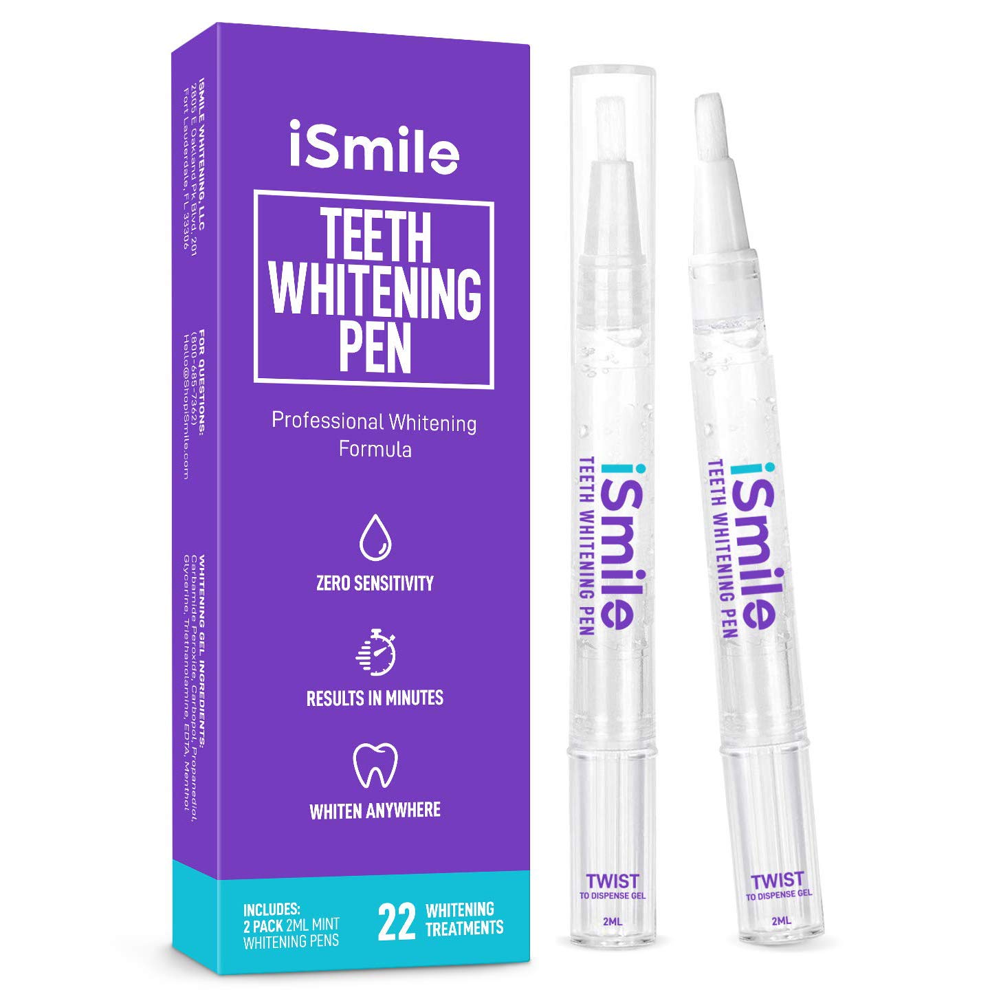 iSmile Teeth Whitening Pen, 2-Pack