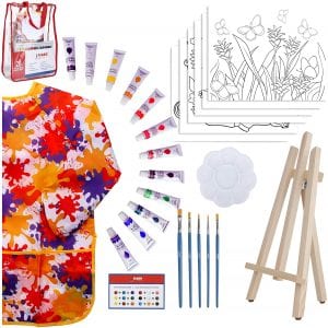 J MARK Non-Toxic Paint Art Supplies Kit For Kids, 28-Piece