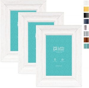 LaVie Home Rustic Distressed 5 x 7 Picture Frame, Set Of 3