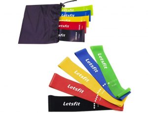 Letsfit Lightweight Portable Booty Bands, 5-Pack