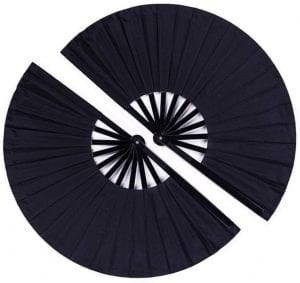 Minelife Vintage Retro Fabric Rave Fan, 2-Pack