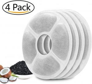 MOSPRO Pet Fountain Carbon Replacement Filters, 4-Pack