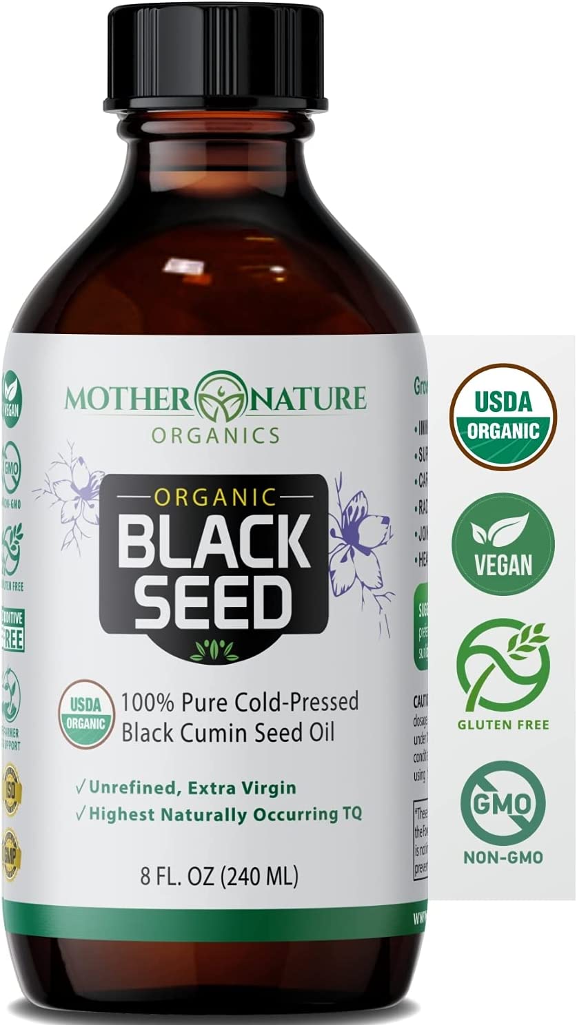 Mother Nature Organics Certified Premium Black Cumin Seed Oil