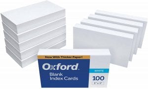 Oxford Premium-Weight Blank Index 3 x 5 Cards, 1,000-Count