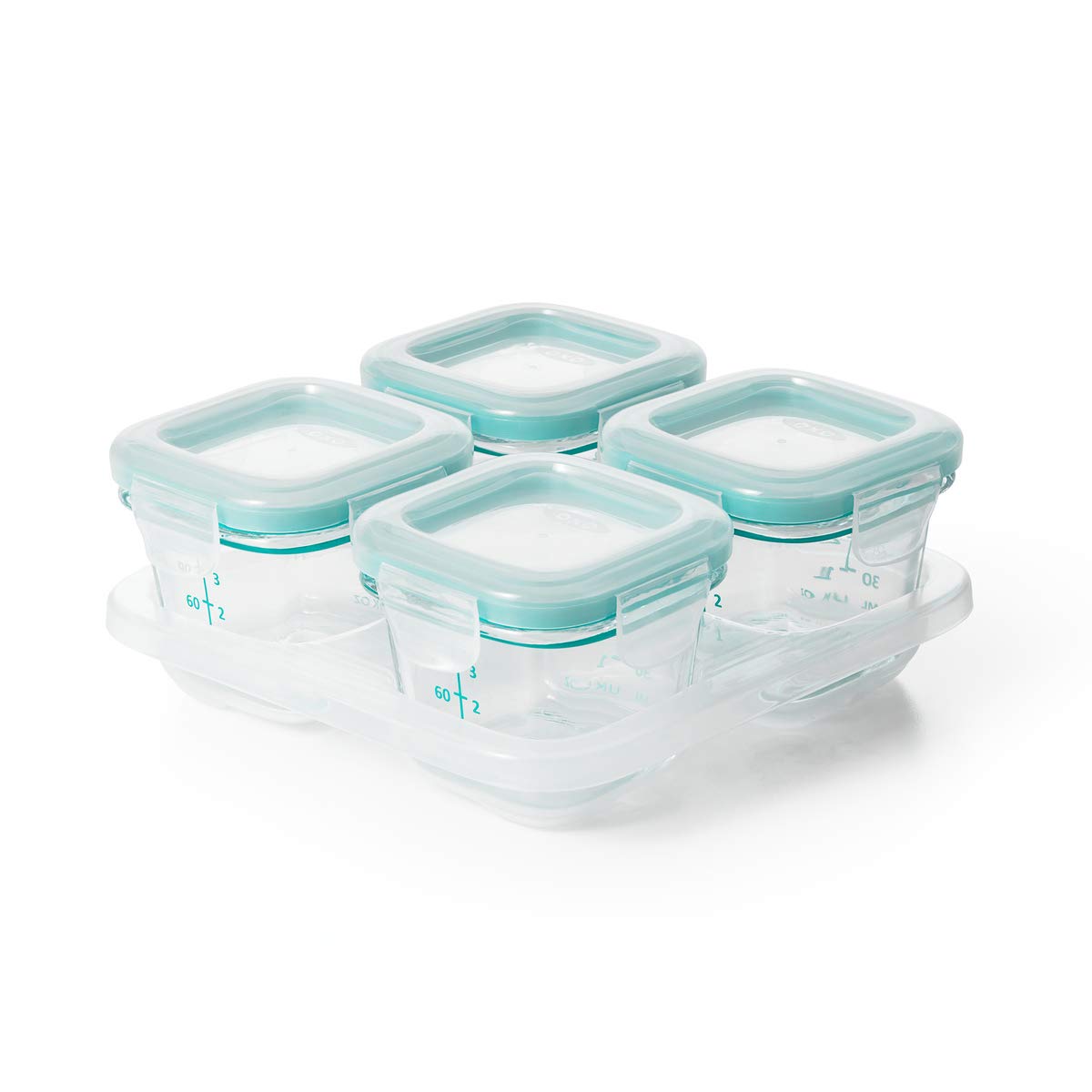 OXO Tot Glass Baby Food Containers, 4-Pack