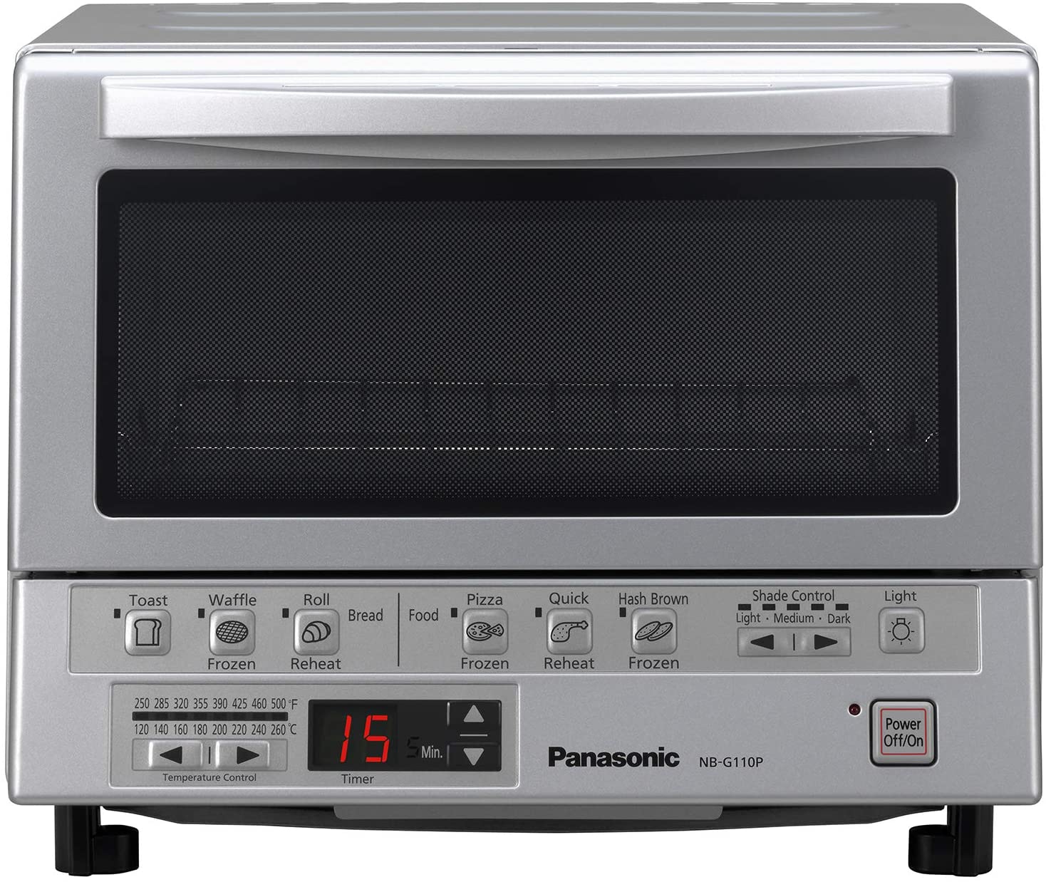 Panasonic NB-G110P FlashXpress Stainless Steel Compact Countertop Toaster Oven