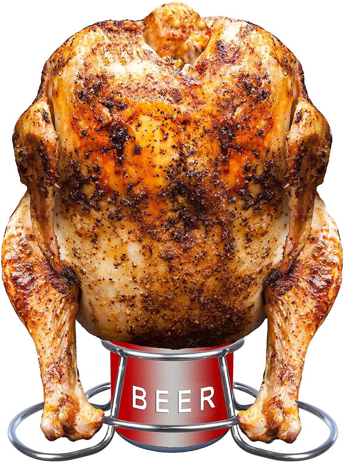 Premium Grade Stainless Steel Beer Chicken Stand with Handle Koohere Beer Can Chicken Holder for Grill and Smoker 