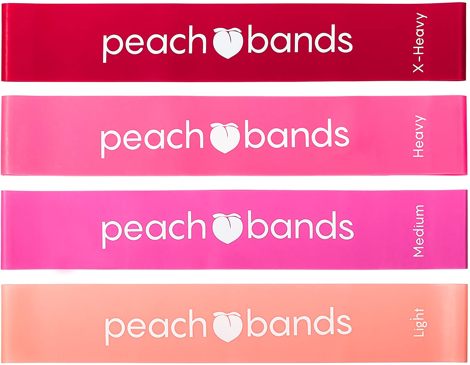 PEACH BANDS Sculpting Fitness Booty Bands Set, 4-Pack