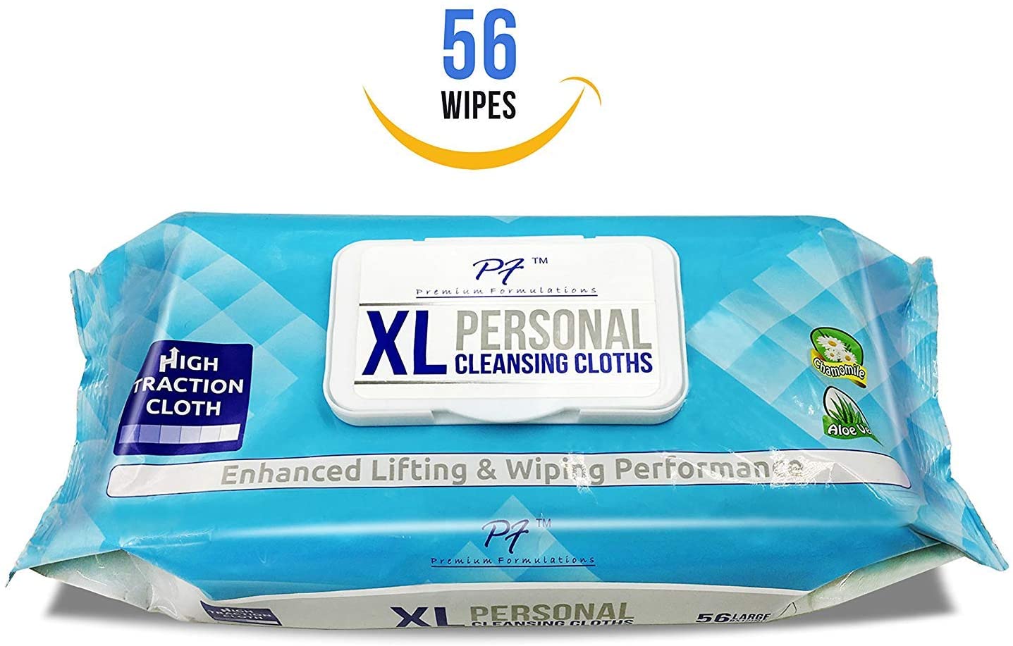 Premium Formulations XL High Traction Thick Wet Wipes For Adults, 56-Count