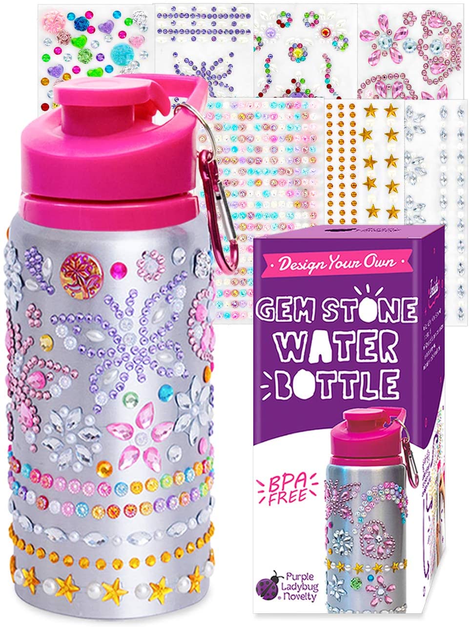 Purple Ladybug Water Bottle Gift For 11-Year-Old Girls