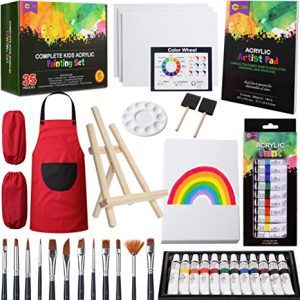 RISEBRITE Portable Art Supplies Set For Kids, 35-Piece