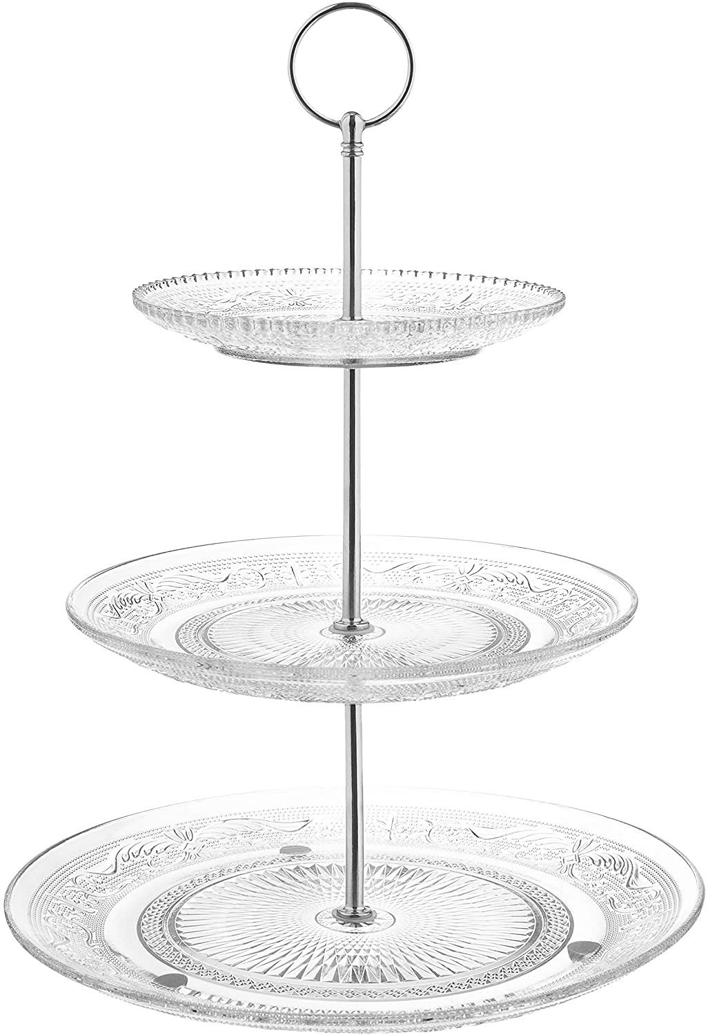 Detachable Details about   3-Tier White Metal Treat Tower/ Serving Stand/ Party/ Wedding 21". 