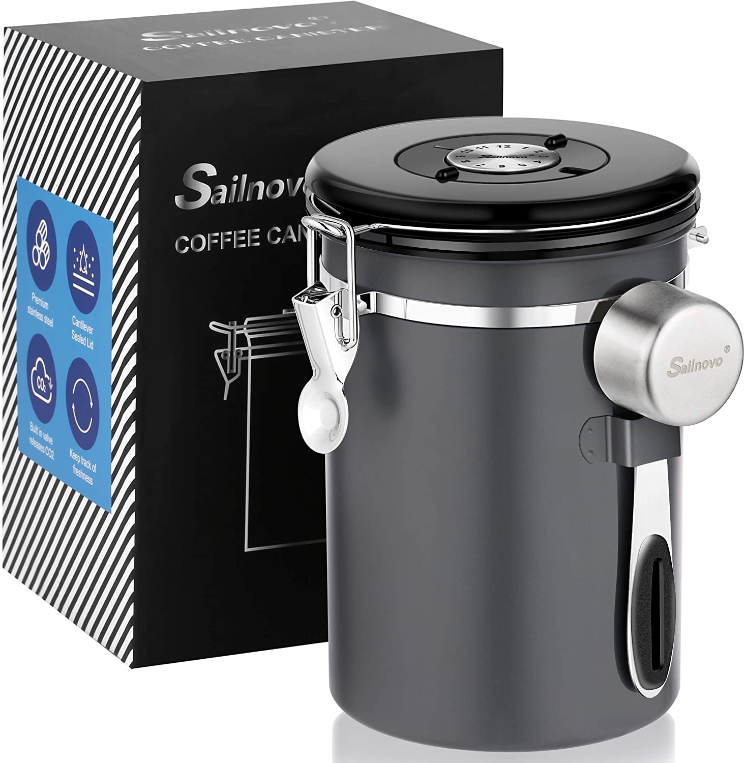 Sailnovo Stainless Steel Coffee Canister
