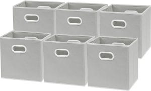 Simple Houseware Foldable Cube Storage Bins, 6-Pack