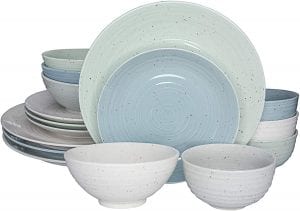 Siterra Modern Farmhouse Stoneware Everyday Dinnerware Set