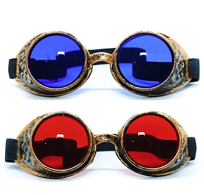 SoJourner Steampunk Kaleidoscope Rave Glasses, 2-Pack