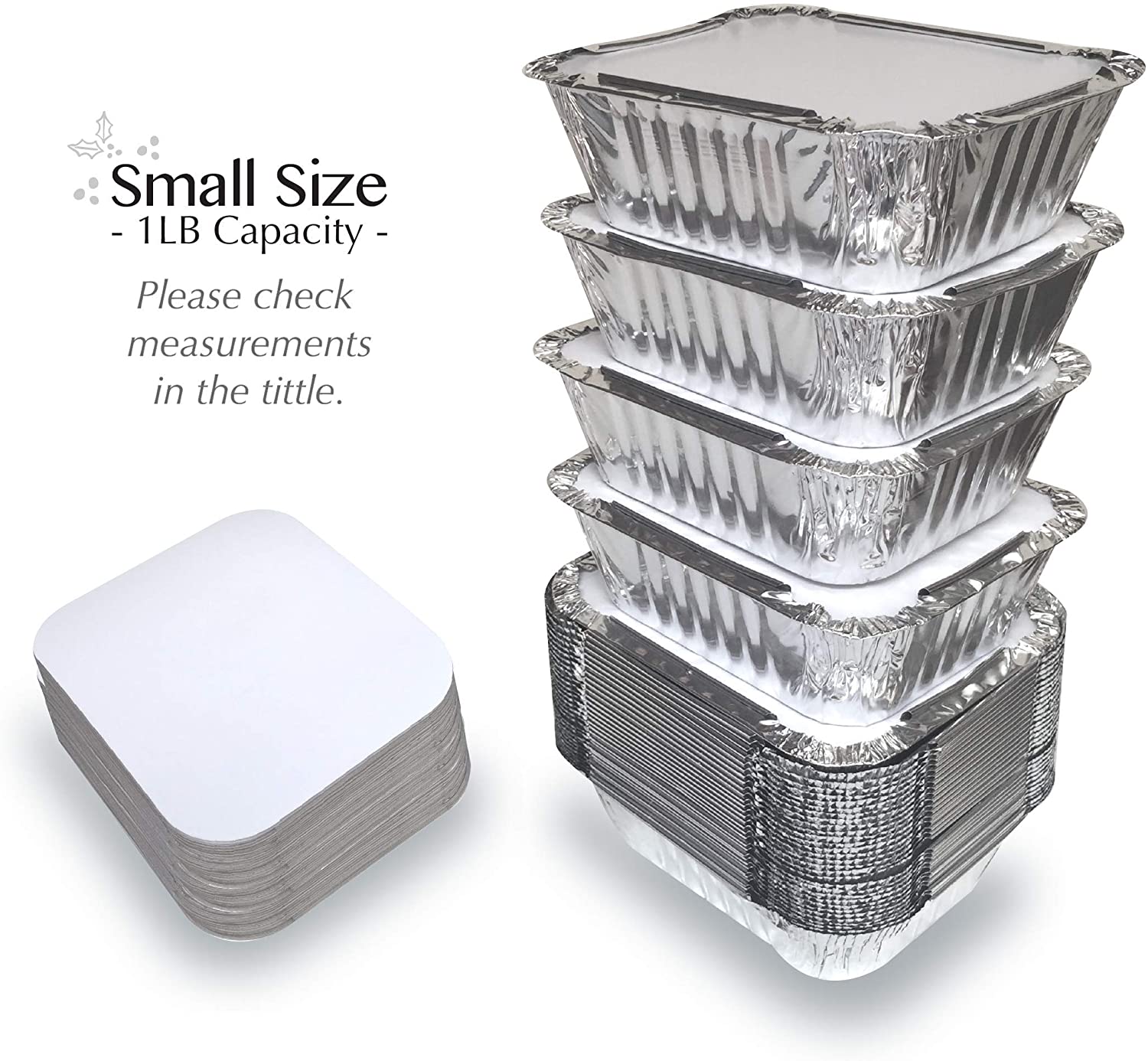 Spare Essentials Aluminum Lidded Disposable Cookware, 55-Pack