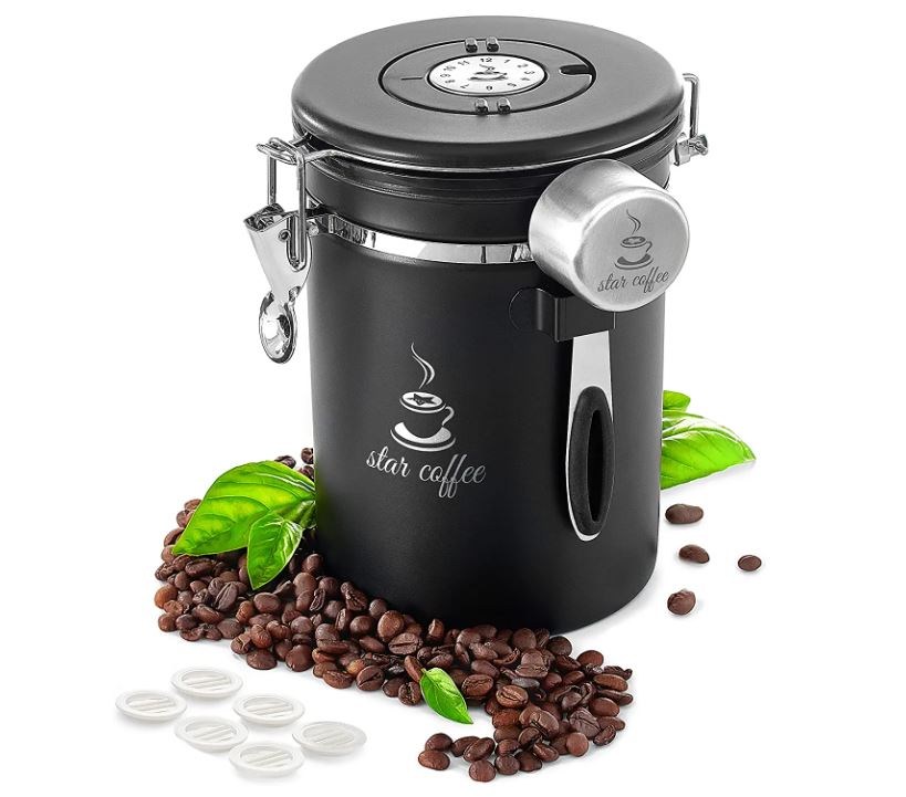 Star Coffee Oxygen-Tight Vacuum Lid Coffee Canister