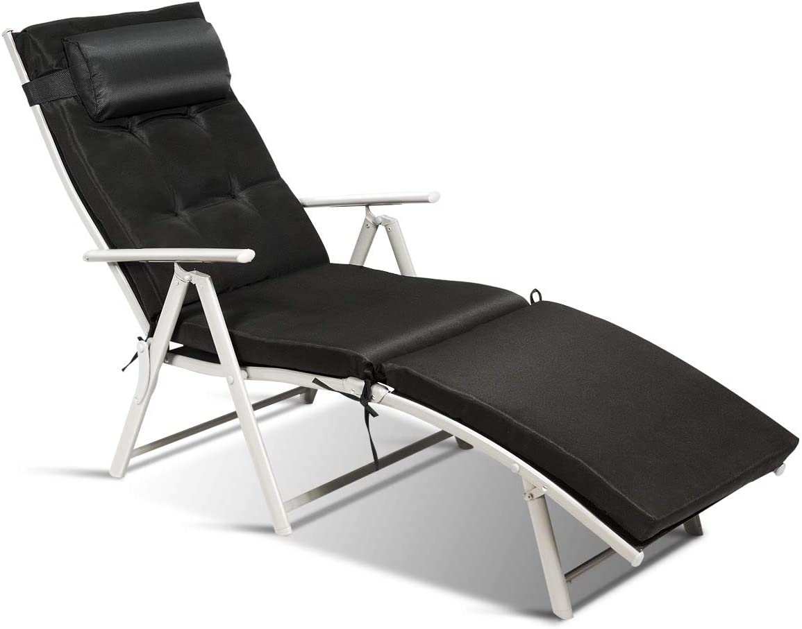 Tangkula 7-Angle Flexible Outdoor Lounge Chair