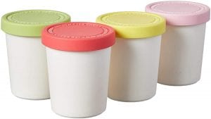 Tovolo Sweet Treat Silicone Stacking Ice Cream Container, 4-Pack