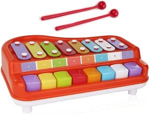 Toysery Fine Motor Preschooler Toy Piano Xylophone