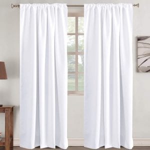 Turquoize Insulated Thermal White Blackout Curtains