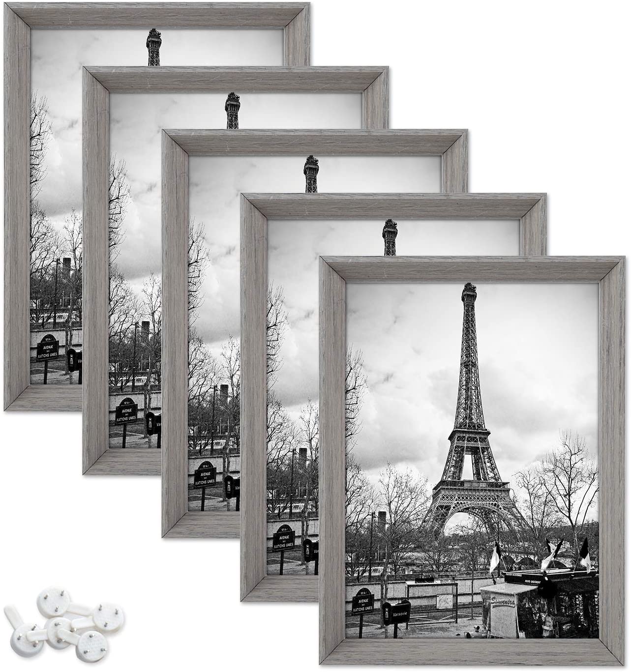upsimples Rustic 5 x 7 Picture Frame, 5-Pack