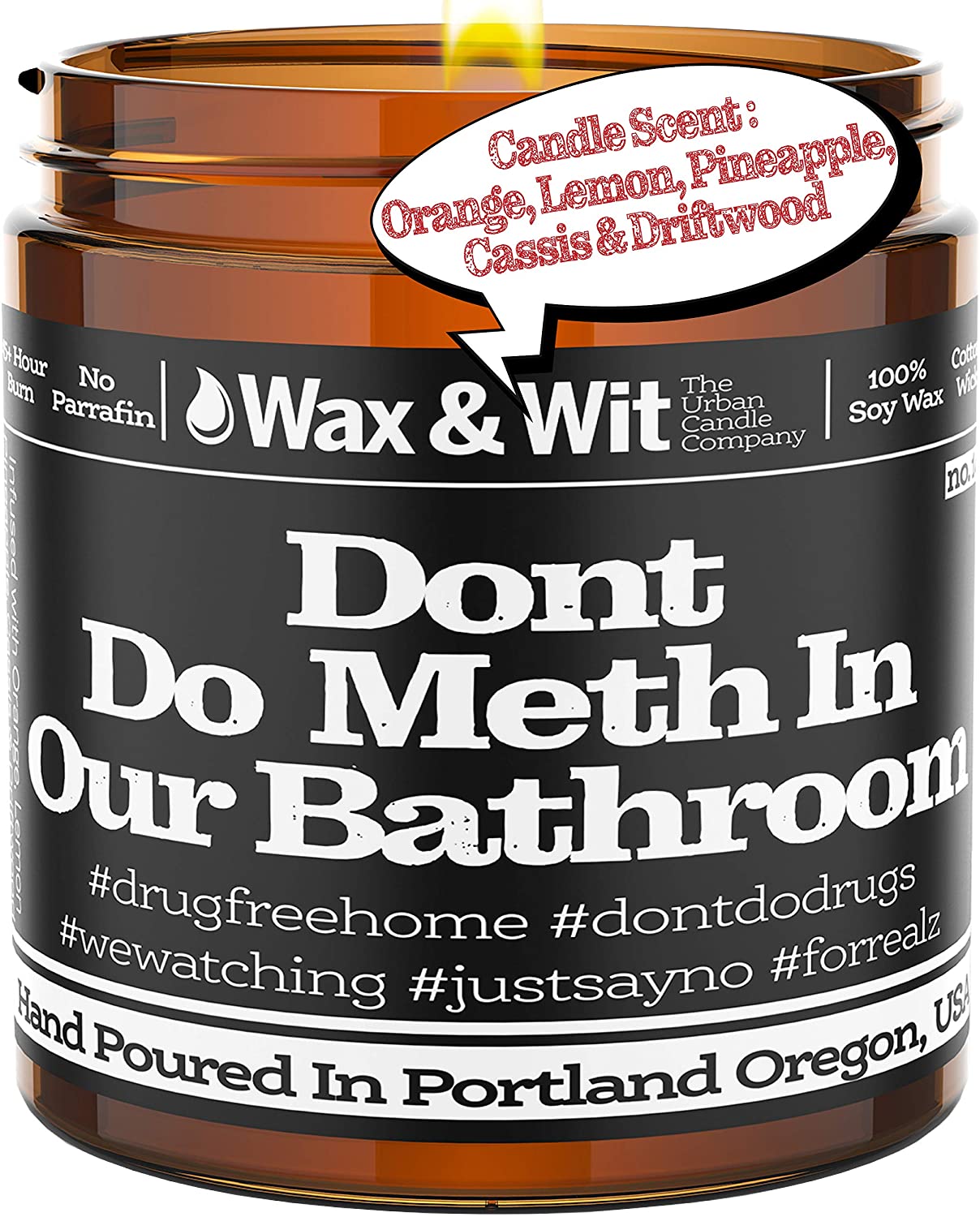 WAX & WIT Funny Scented Soy Candle