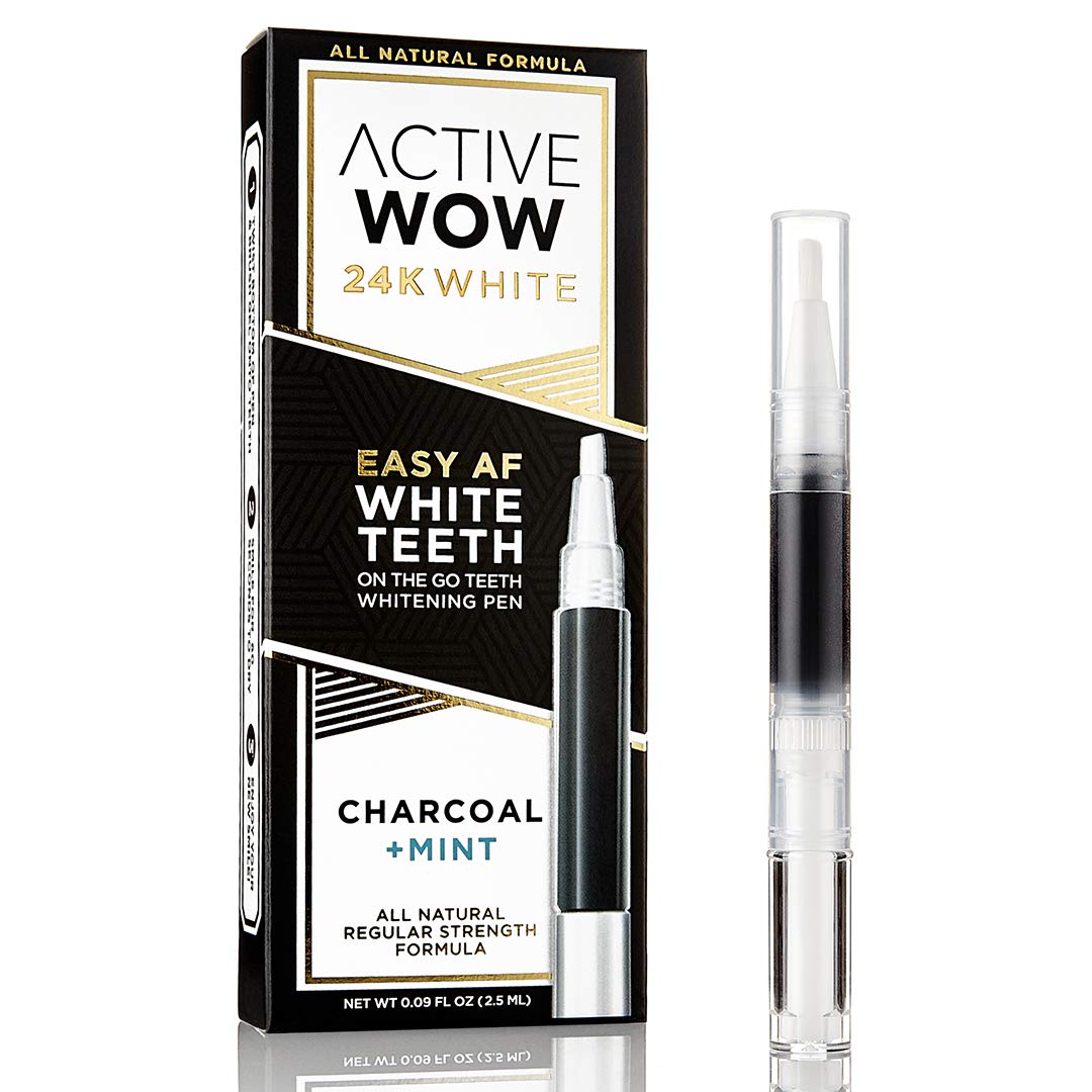 Active Wow 24K White Easy AF Charcoal Teeth Whitening Pen