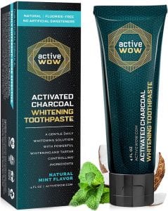 Active Wow Activated Charcoal Teeth Whitening Toothpaste