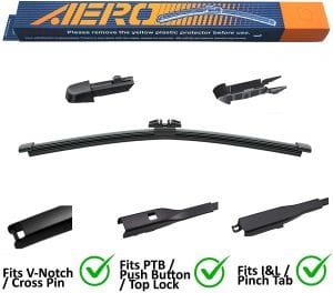 AERO 10-Inch OEM Premium All-Season Cross Pin PTB I&L Rear Wiper Blade