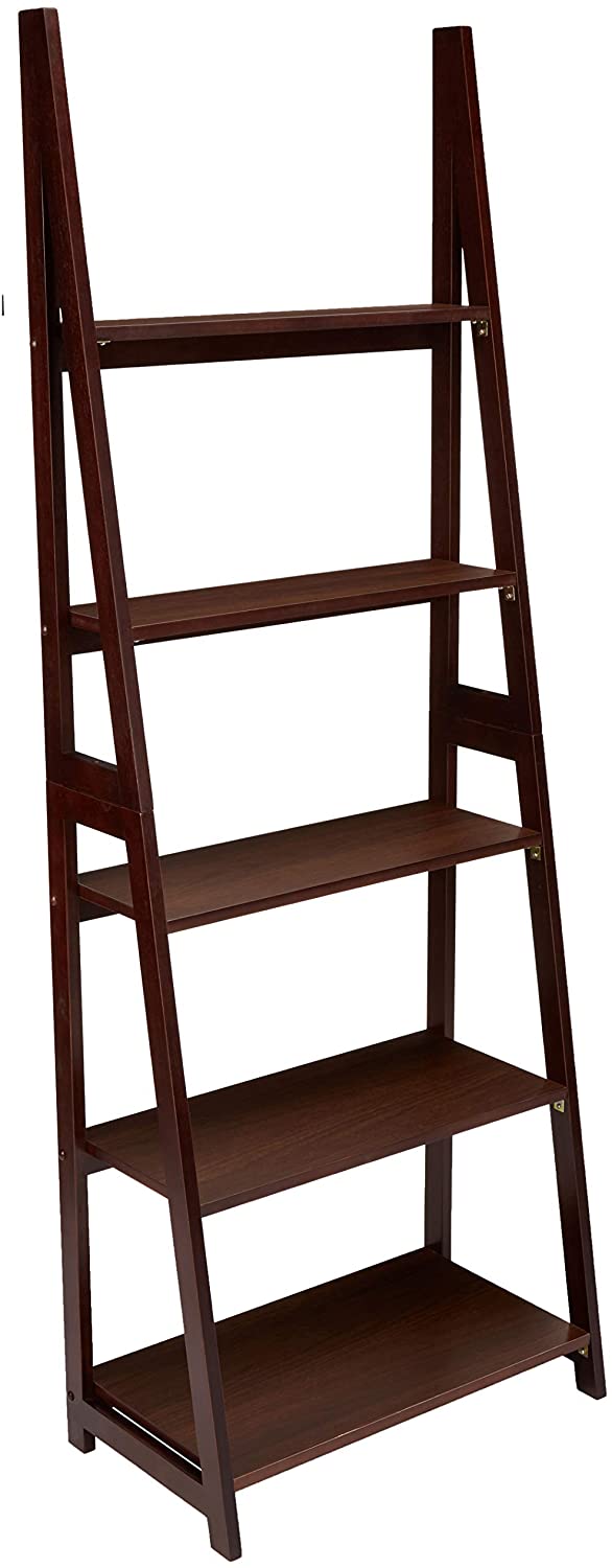 AmazonBasics Modern 5-Tier Ladder Bookcase