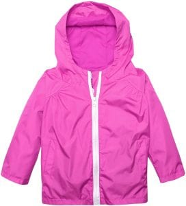 Arshiner Lightweight Hooded Waterproof Jacket For Girls