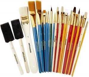 Artlicious 25-Count All Purpose Paintbrush Value Pack, 2-Pack
