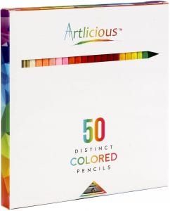 Artlicious Soft Lead Colored Pencils, 50-Count