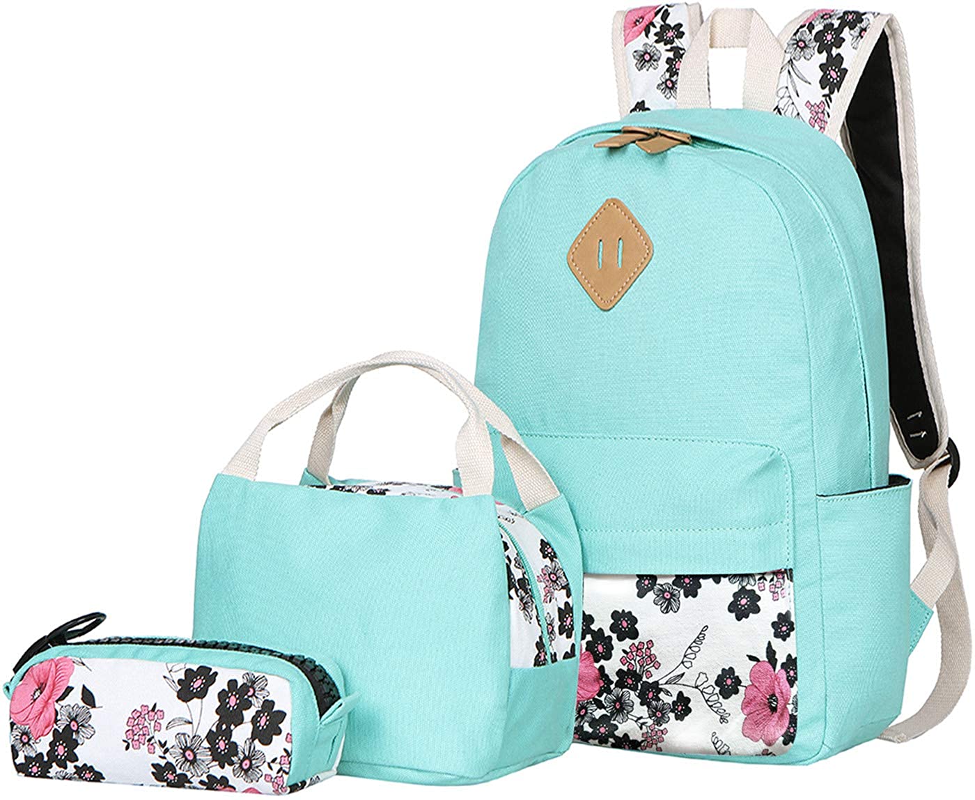 BLUBOON Canvas Backpack Set For Girls