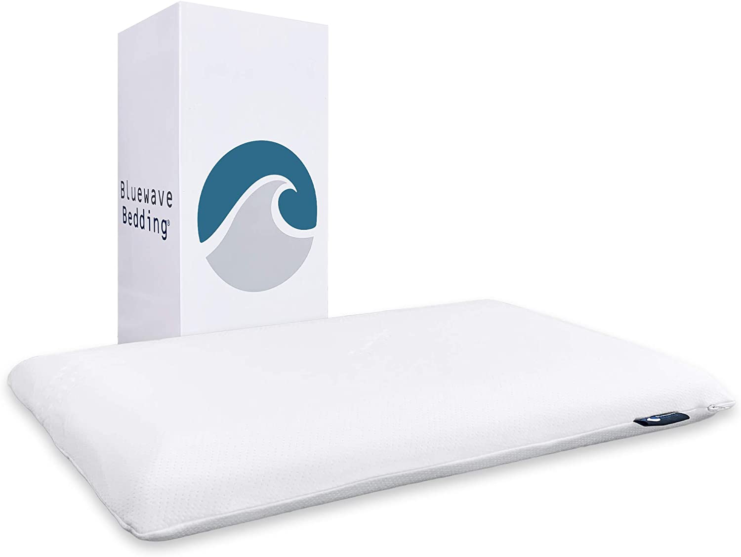 Bluewave Bedding Ultra Slim Pillow For Stomach Sleepers, Memory Foam Gel