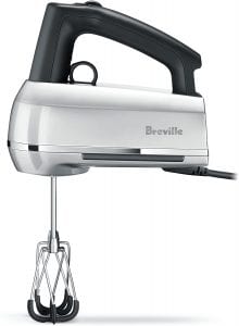 Breville BHM800SIL Automatic Compact Hand Mixer, 9-Speed