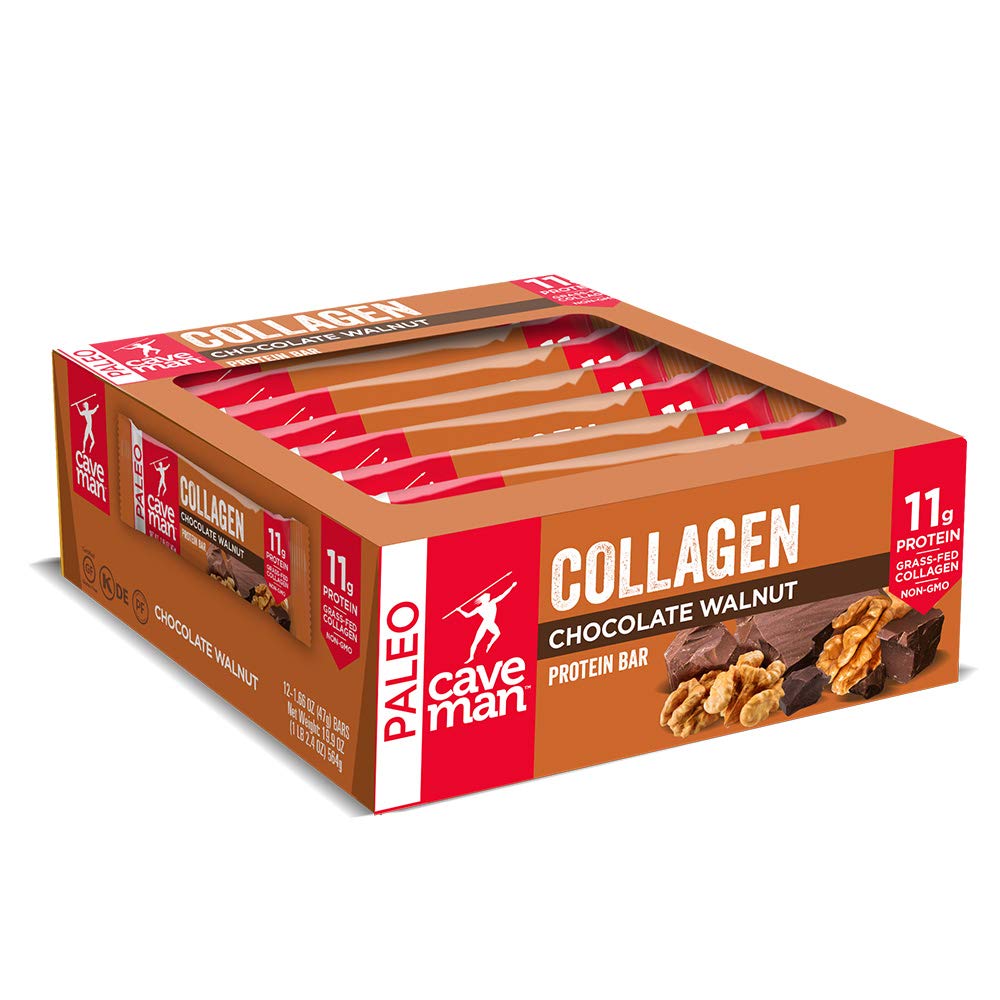 Caveman Foods Collagen Chocolate Walnut Protein Bar