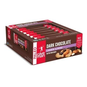 Caveman Foods Dark Chocolate Cashew Almond Paleo-Friendly Nutrition Bar