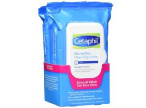 Cetaphil Dirt Removing Dermatologist Developed Face Wipe, 2-Pack
