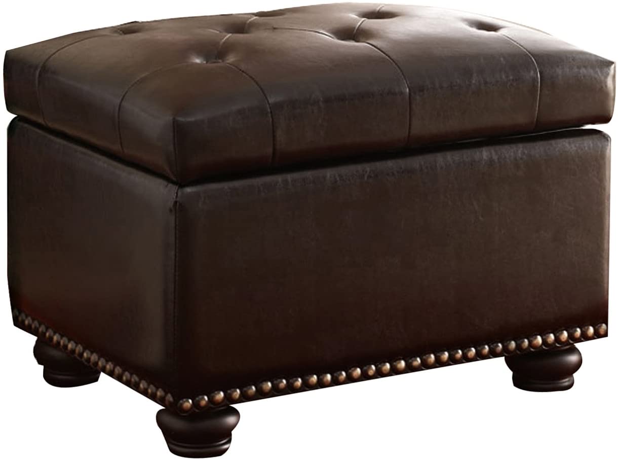 Convenience Concepts Designs4Comfort Faux Leather Storage Ottoman