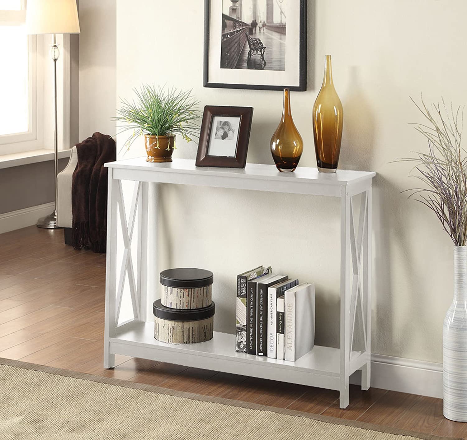 Convenience Concepts Oxford Display Console Table For Entryway