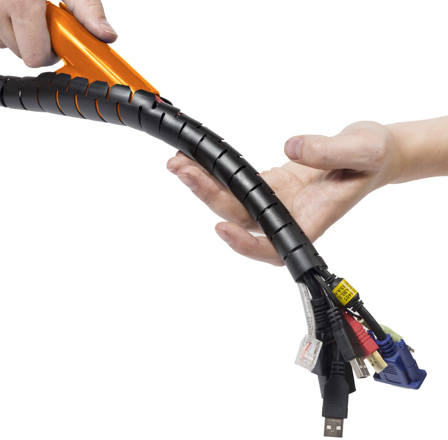 D-Line Flexible Cable Zipper Sleeve, 8.2-Feet