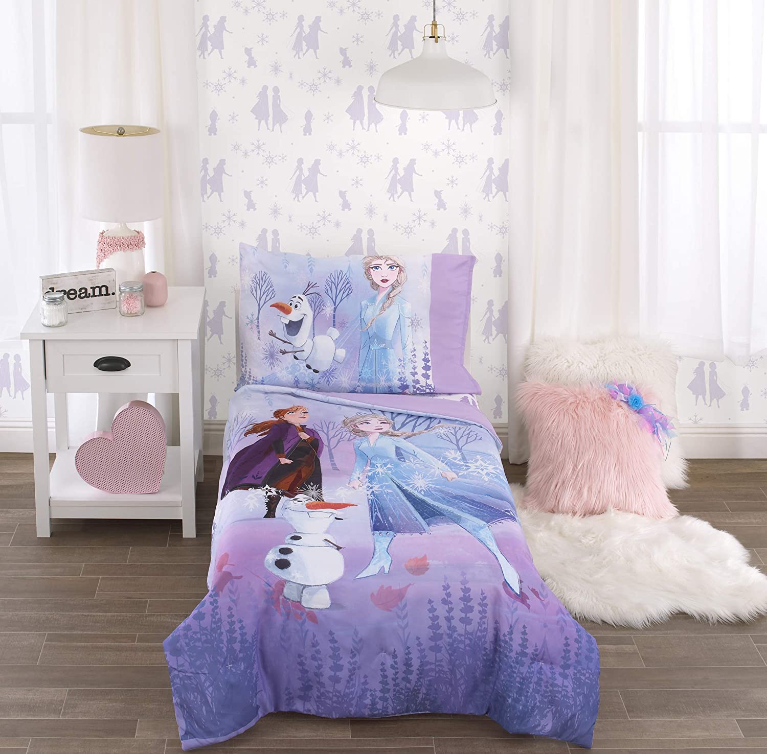 Disney Frozen 2 Magical Girls’ Bedding Set, 4-Piece