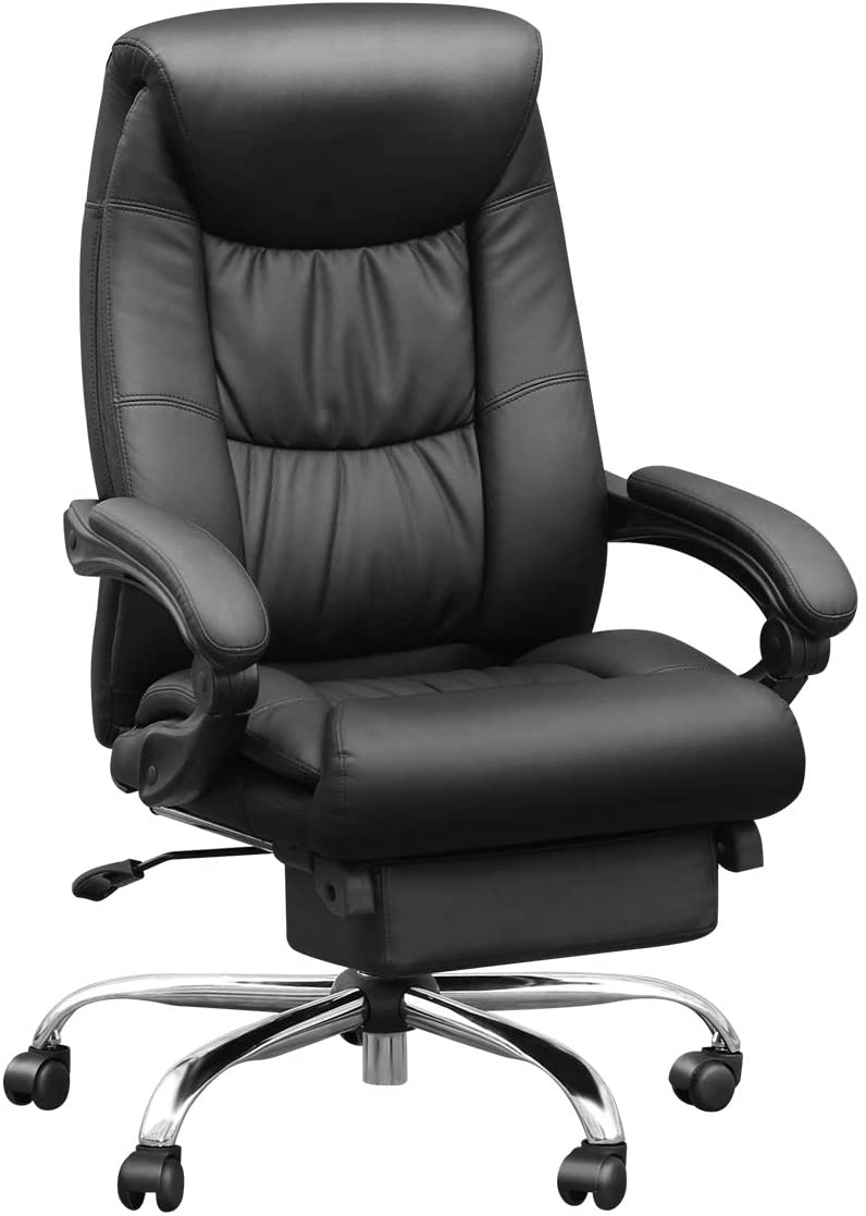 Duramont Retractable Foot Rest Executive Desk Chair