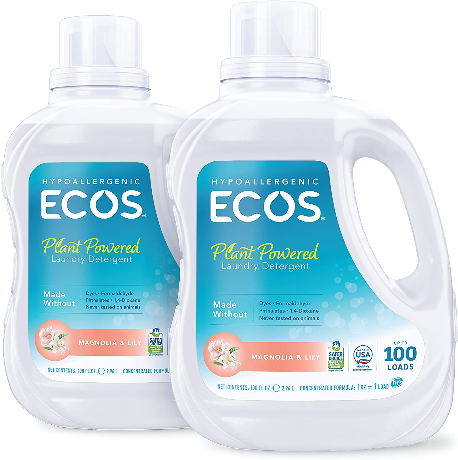 ECOS 2X Liquid High Efficiency Laundry Detergent, 2-Pack