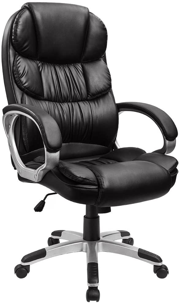 Furmax Upholstered Curved Arms Office Chair
