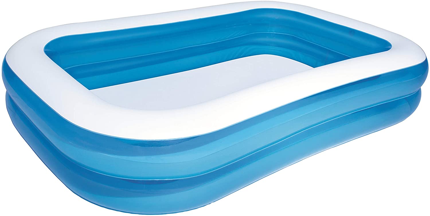 H2OGO! 103-Inch Blue Rectangular Inflatable Family Pool