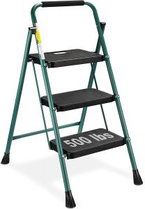 HBTower Non-Slip Folding Step Ladder, 3-Step